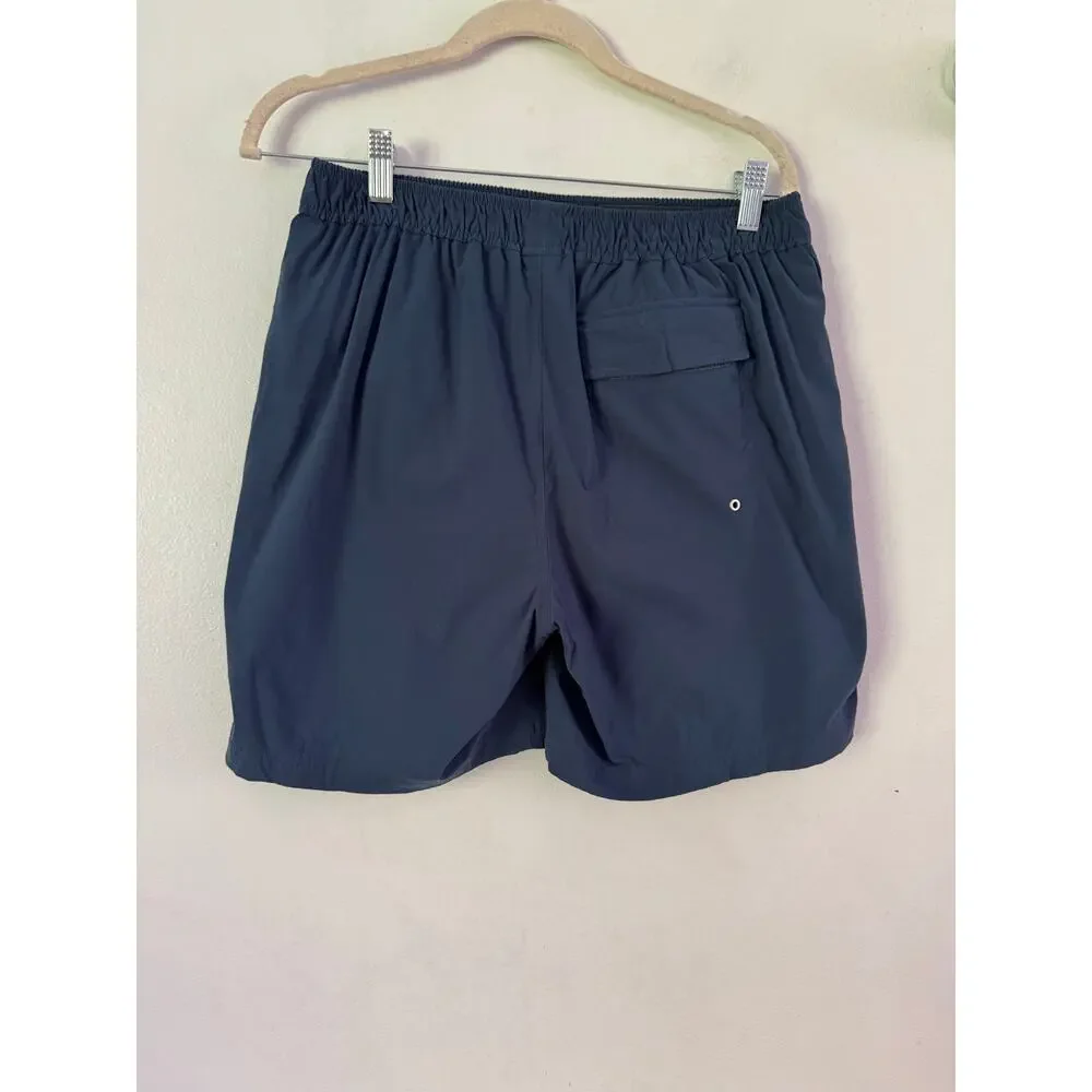 Everlane ReNew Navy Blue Mesh Lined Swim Trunks Men's Size Medium